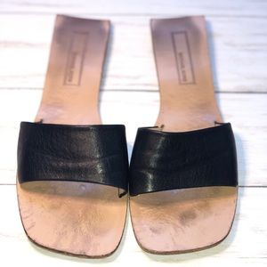 Michael Kors Black Leather Sandals